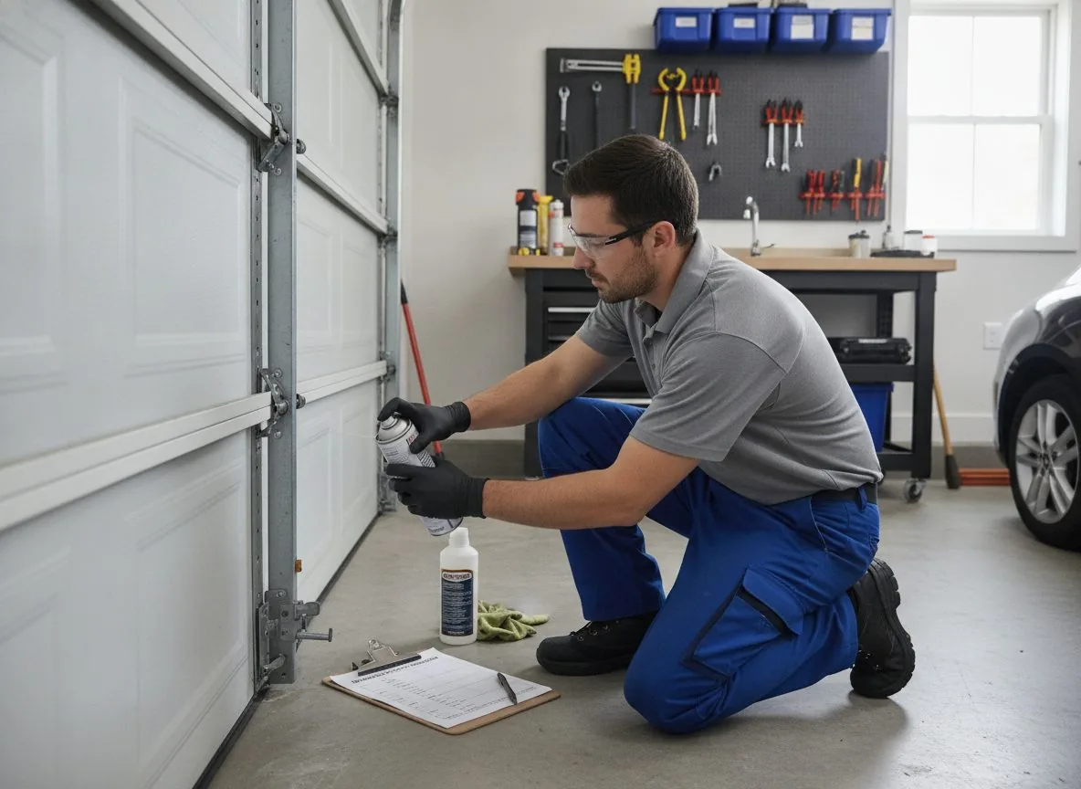 Garage door maintenance and tune-up